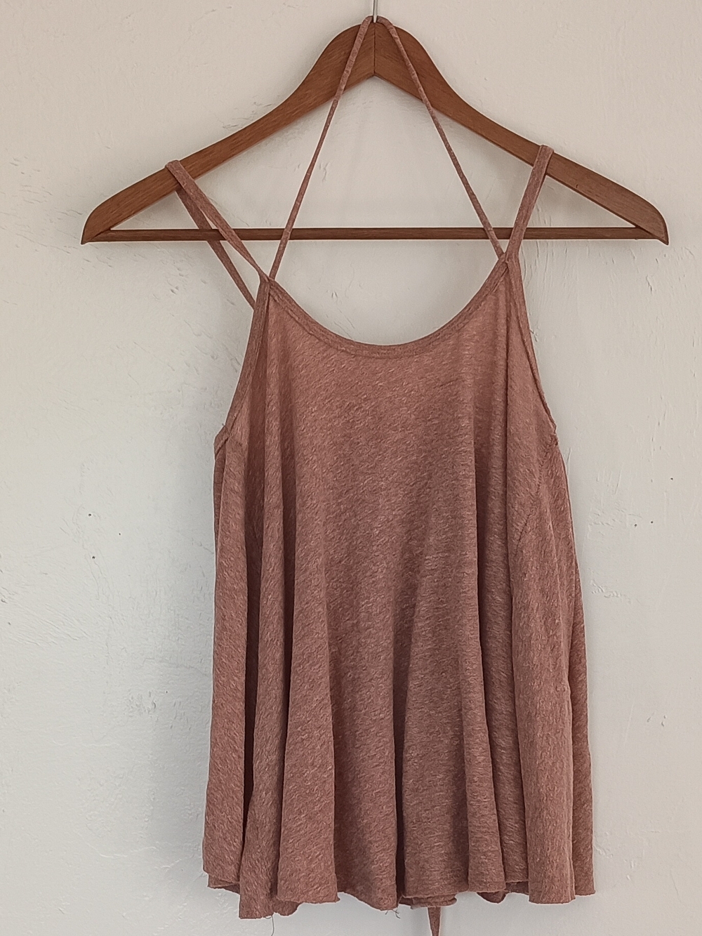 We The Free Cotton Blend Spaghetti Strap Flowy Women's Tank Top - Dusty Rose